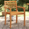 MOBCANT Gartenstühle 2 STK, Gartensessel Balkonstühle Gartenmöbel Bistrostühle Geeignet für Patio Business Exhibition Balkon Terrasse 59x55x85 cm Massivholz Akazie