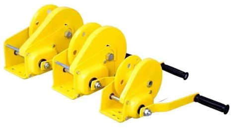 JOXLOVER Enrouleur de câble, Treuil Manuel à câble métallique de 1200 Livres et 10 m, treuil à Traction Manuelle, treuil bidirectionnel autobloquant, Petit treuil Portable pour activités de Plein air