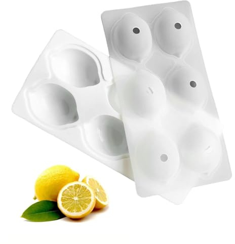 Euablfo Moule Citron en Silicone, Moule Citron Trompe l'oeil Fruit, 3D - En Silicone Rownies, Gâteaux en Mousse, Desserts Cuits Puddin Muffin Gâteau Chocolat