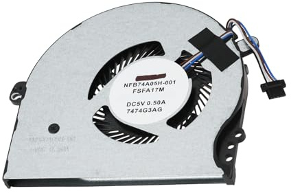 Briny River Ventola di Raffreddamento CPU per Laptop A 4 Pin 927918-001 NFB80A05H-003 Compatibile con HP Pavilion 14-BP 14-BK 15-CK 15-CC
