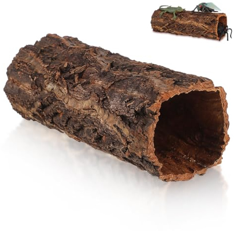 Reptile Hideout Log Tree Hole, Reptile Hide Cork Bark