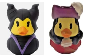 Just Play Gummiente Duckalooz 2 Stück – Maleficent & Captain Hook Villains – Badespielzeug