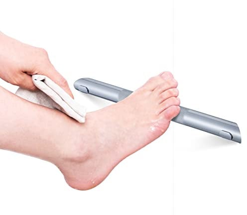 SANLIV Chrome Shower Foot Rest Bar,Corner Shower Foot Rest For Shaving Legs,Wall Mounted Shower Step Foot Stool Anti-slip Knurled Brass Bar Foot Ledge for Small Bathrooms,Polished Chrome