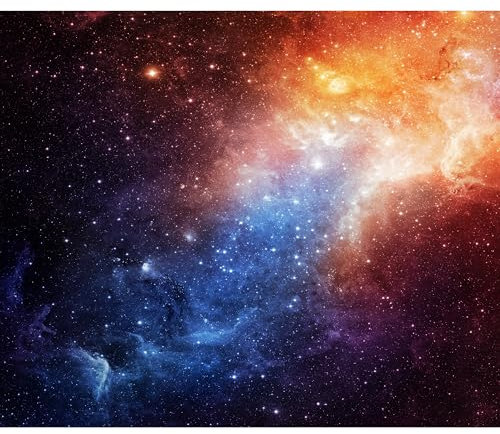 decomonkey Fototapete Kosmos 350x256 cm XXL Design Tapete Fototapeten Vlies Tapeten Vliestapete Wandtapete moderne Wand Schlafzimmer Wohnzimmer Sterne Himmel