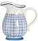 Nicola Spring Hand-Printed Water Jug - 2.2 Litre - Navy