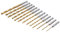 Blue Spot Tools 20339 Titanium Drill Bit Set Hex Fitting, Bronze, 1.5-6.5 mm, Set of 13 Piece