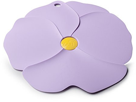 Zeal L219P Heat Resistant Non-Slip Trivet Mat, Silicone, Pink, 21.5 x 23 x 21.5 cm