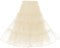 DRESSTELLS Petticoat Unterrock Damen Reifrock Dirndl Petticoats 1950er Rockabilly Kleider Pettycode Unterrock Kurz Tüllrock Meerjungfrau Kostüm Champagne M