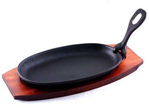Sizzling Plate 1 pcs cast Iron Wood Bases Guaranteed Quality