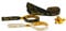 Oblique Unique® JGA Armbänder Set 1x Braut - 9X Team Braut mit Glitzereffekt und Herzen Junggesellinnenabschied Hen Party Hochzeit Armband Einheitsgröße - Schwarz Weiß Gold