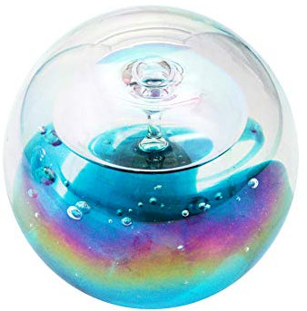 Pfronten Schmuck Traumkugel Traum-Kugel mini Briefbeschwerer, Universum mit Öleffekt - Handarbeit, 6 cm Ø