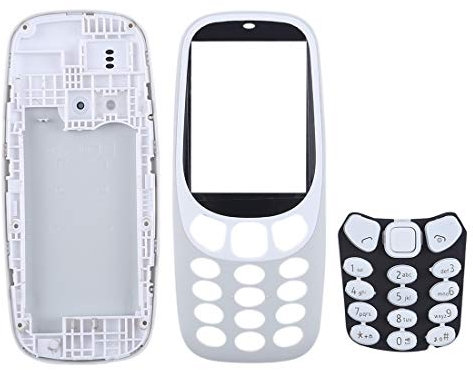 MDYHMC TGK AYSMG Vollversammlung Gehäusedeckel mit Tastatur for Nokia 3310 (schwarz) (Color : Grey)