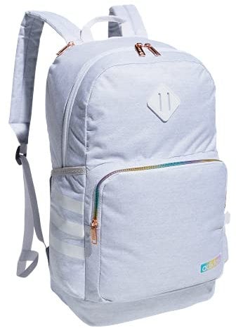adidas 3-Stripe Classic Backpack for Men and Women, Bag with Laptop Sleeve, Jersey White/White Rainbow/4.0, One Size, 3-stripe Classic Backpack for Men and Women, Bag With Laptop Sleeve