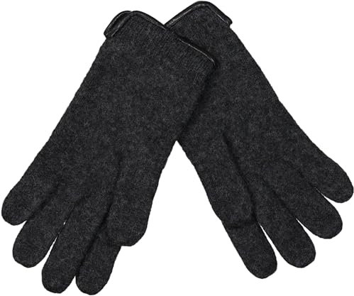 Halsüberkopf Handschuh mit Leder, uni(a (95)), Gr. 7
