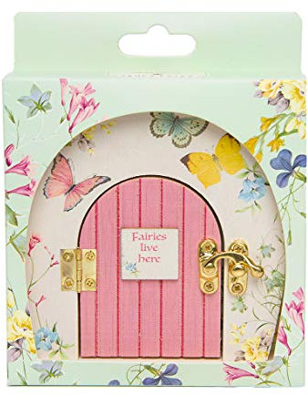 Talking Tables Pequeña Hada de Madera Puerta para el jardín | Accesorios de Dormitorio, Regalo para niños | Decoraciones de Hadas