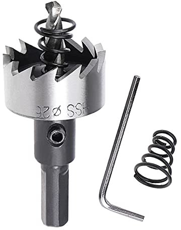 SagaSave 26 mm Forets en acier rapide - Scie cloche en carbure - Très résistant - Pour métal, acier inoxydable, cuivre, fer