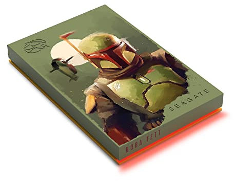 Seagate FireCuda 2To Disque dur externe portable, compatible avec PS4, PS5, Xbox One/Series, PC, Star Wars Edition Boba Fett, USB 3.2, 3 ans Rescue Services (STKL2000406)