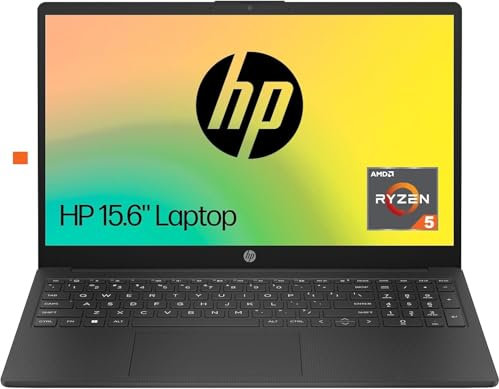 HP 255 G9 15.6 inch FHD Laptop, 6-Core AMD Ryzen 5 5500U Processor, 32GB RAM, 1TB SSD, Bluetooth, HDMI, Webcam, Windows 11 Home, silver Grey (HP 15 Laptop)