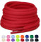 Puzeam 2 Paia Lacci Ovali per Scarpe Sportive, larghezza 6mm, Mezzi Lacci Rotondi per Sneakers, 16 Colori Stringhe per Scarpe da Corsa e Stivali - Rosso 80