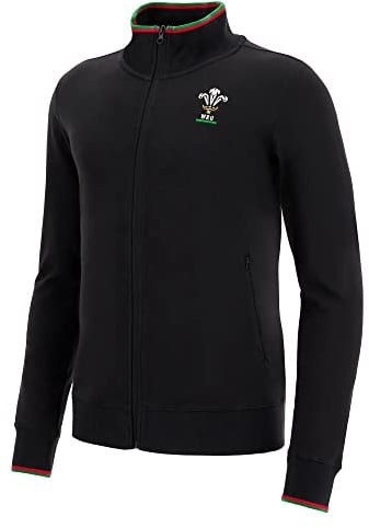 Macron Unisex WRU Merch Ca Lf Sweatshirt für Kinderbett, Durchgehender Reißverschluss, Schwarz/Rot/Grn Sr T-Shirt, S