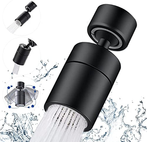 Wasserhahn Aufsatz,360° Drehbar Doppelfunktion Luftsprudler Wasserhah,Wasserhahn Verlängerung mit 2 Sprühfunktion,Wassersparer für Wasserhahn,22mm Innengewinde,Küche/Bad