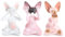GRAPMKTG Raumdekoration, 3er-Pack, niedliche Sphynx-Katzenstatue, Heimdekoration, Skulptur für Wohnzimmer, Kawaii-Katzen auf Regal, Yoga, Meditation, Schreibtisch, Couchtisch, kein Übel