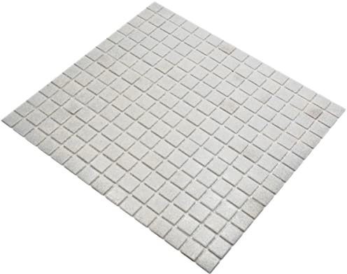 Carreaux de mosaïque blanche pour piscine, en verre brillant, carré, mur, sol, cuisine, salle de bain, douche