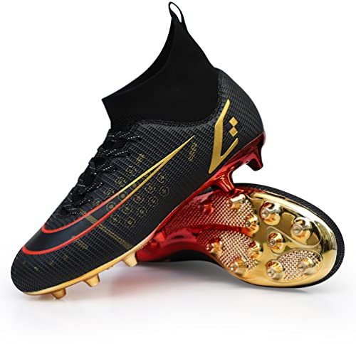 IFIKK High Ankle Herren Fußballschuhe Anti-Rutsch TF/AG Fußballschuhe Professionelle Kinder Trainingsschuhe Outdoor Gras Stollen Turnschuhe (AG 11, Numeric_42)