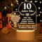 Geschenk Zum 10 Hochzeitstag - Acryl Nachtlampe Mit Romantischen Text, Rosenhochzeit Geschenke, 10. Hochzeitstag Geschenke für Frauen Männer, 10. Jahrestag Geschenk für Ihn Ihr Frau Mann Paare