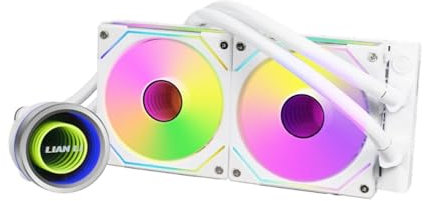 Lian Li Galahad II Trinity 240mm White SL-INF AIO Liquid Cooler – High Performance RGB CPU Cooler with Aluminium Radiator and PWM Fans