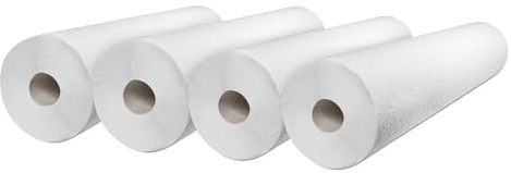 Ärztekrepp 2-lagig (56 cm x 50 m) 4 Papierrollen | Liegenabdeckung – Ärztekrepp | Massagerollen für Massage und Ästhetik