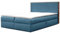 FURNISTAR Boxspringbett Forest mit Bettkästen und Topper Polsterbett Elegante Kopfstütze Bett mit Karomusterprägung Doppelbett mit Matratze Stauraum Schlafzimmer Schlafzimmermöbel (180x200 Kobalt)