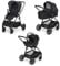Foppapedretti Trio Divo I-Size, Sistema Modulare Combinato per Bambini, Navicella Passeggino e Seggiolino auto I-Size, Chiusura Self Standing, conforme ECE R129, Maneggevole Compatto Leggero, Chic