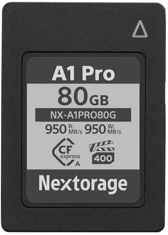 Nextorage Japanischer Hersteller CFexpress Typ A 80GB VPG400 Lesen Max. 950MB/s Schreiben Max. 950MB/s pSLC Sony Alpha Serie Kompatibilität 4K/8K-Aufnahme RAW-Aufnahme NX-A1PRO80G Speicherkarte