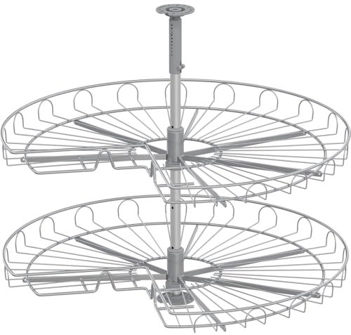 VS COR Wheel Eckschrank-Drehboden 3/4-Kreis Set Classic 820 mm Silber