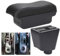 EEASSA Auto Doppelschicht Armlehnen Mittelarmlehne Aufbewahrungsbox, Leder Mittelkonsole Innenraum Organizer Armlehnenablage Nachrüsten Zubehör für Renault Clio 4 Renault Captur Clio 3 III IV