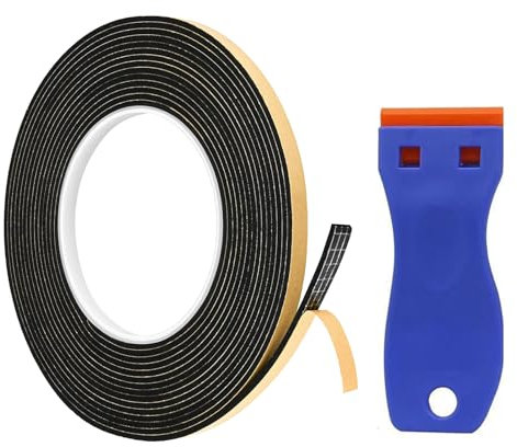 Okaywork 2m Ceranfeld Dichtungsband+Dichtband für Kochfeld mit kleinem Schaber, dichtungsband selbstklebend,moosgummi selbstklebend fensterdichtung selbstklebend dichtungsband wasserdicht
