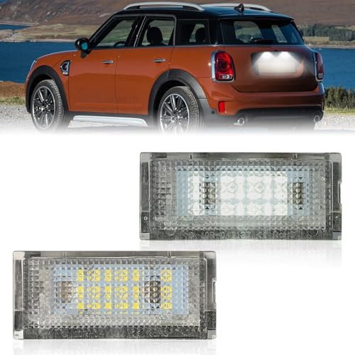 AUTOXBERT 2 Stücke LED Kennzeichenbeleuchtung Für Mini Cooper R50/R52/R53, 6500K Error Free Canbus Nummernschildbeleuchtung