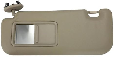 Para Toyota Auris Corolla 2010 2011 2012 2013 visera Interior del coche con espejo gris Beige lado izquierdo derecho del conductor lado del pasajero Accesorios Visera Solar(Beige,Left)
