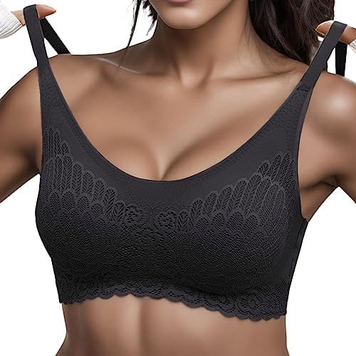 CEWIFO Donna T Shirt Reggiseni con Ferretto Senza Imbottito Taglie Forti Nastro Adesivo per Seno Reggiseno Reggiseno Ventilato Reggiseno Spalline Incrociate Spallina Rimovibile
