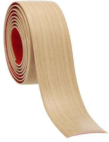 PATIKIL Self Adhesive Floor Transition Strip 4cm x 6 Meters Vinyl Flat Divider Flooring for Joining Floor Gaps Carpet Transition Floor Tiles, Oak