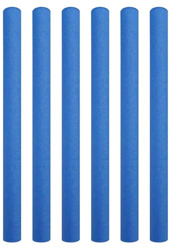 6 Stück Trampolin Schaumstoff Rohre, 88cm Wetterfeste & Stoßdämpfend Trampolinstangen Schaumstoffhüllen, Trampolinstangen Abdeckung Stangenschutz Schaumstoffpolster Trampolinzubehör (Blau)