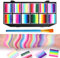 KARLOR Palette de 65 couleurs arc-en-ciel avec pinceau, peinture pour visage arc-en-ciel, peinture de maquillage soluble dans l'eau, peinture de théâtre, peinture pour le corps, festival, Halloween
