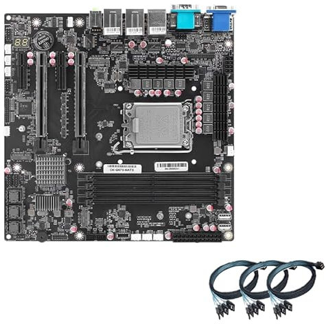 SynthDisk Q670 12-Bay NAS M-ATX Motherboard(LGA1700, 12th/13th/14th Gen. Desktop Processor), 4* U-DIMM DDR5 MAX 128GB, 2x M.2 NVMe, 12x SATA 3.0, 1x Type-C 20Gbps, 6* USB, DP/HDMI/VGA/eDP, COM Port
