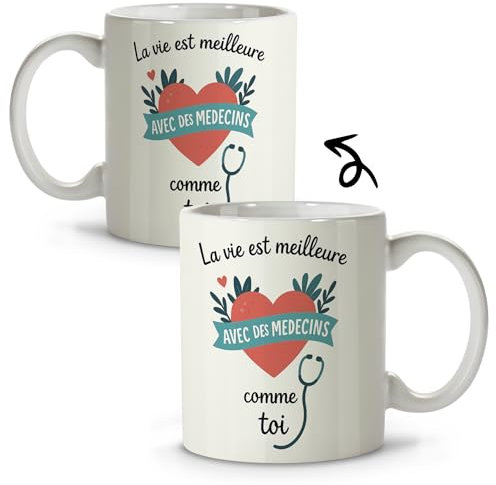 LolaPix Tasse Docteur. Cadeau Medecin. Infirmiere Accessoires Professionnel. Mug Rigolo. Tasses de métiers. Mug Medecin. Mugs pour les travailleurs. 330ml Tasse Medicin