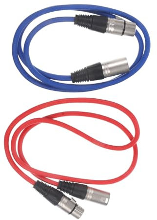 CORHAD 2 Piezas Cable de Micrófono Xlr Balanceado de Conector Macho Cables de Audio de Cobre para Estudio
