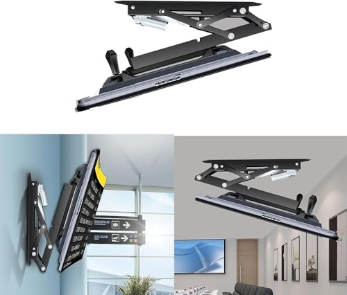 LLHTTDMBDFC Soporte de TV de techo, soporte de TV motorizado, soporte de TV motorizado, soporte de TV de techo abatible de 0 a 85°, elevador de TV eléctrico con elevación automática