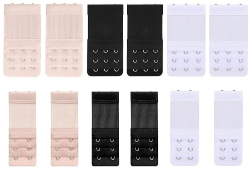 ShiJiuYou Set Da 12 Prolunghe per Reggiseno 2- & 3-Ganci Metallo | Adatto a Tutti I Tipi Di Reggiseno Con 2 O 3 File Di Ganci – Si Aggancia Facilmente Tra Ganci E Asole.