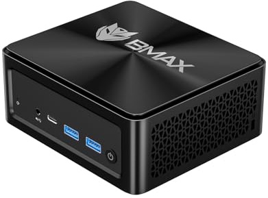 BMAX Mini Computer B9 Power, Intel Core i9 12900HK (bis zu 5,0 GHz) Mini PC mit 32 GB DDR4 RAM, 1 TB NVMe SSD, Win 11 Pro, WiFi 6, 4K Dreifach-Display, Bluetooth 5.2, HDMI, Type-C, DP1.4a, Gaming/Home
