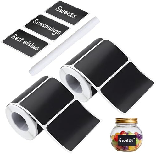 Tbintul 600x Tafelfolie Selbstklebend Etiketten Selbstklebend Tafel-Aufkleber (5.5x3.5cm)